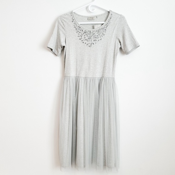 🧸 *NWT* Next (from UK) tulle jersey girl dress with rhinestones Sz.14 - Picture 2 of 6